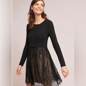 Anthropologie Bailey/44 Petite Long Sleeve Lace Dress